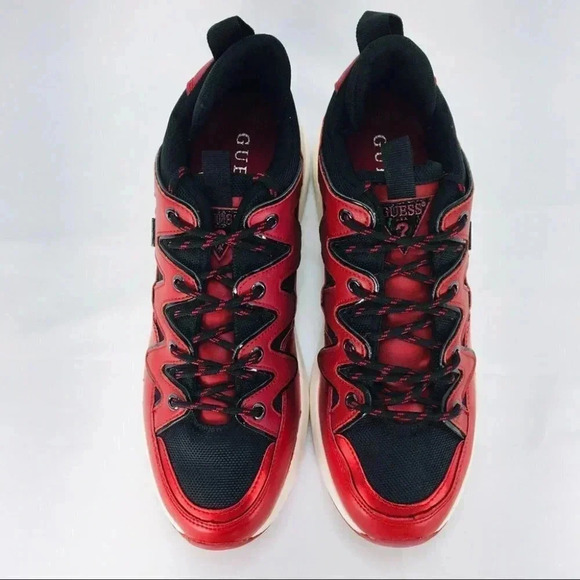 GUESS Tane Dark Red Men’s Sneakers Size 10.5 - Picture 4 of 16